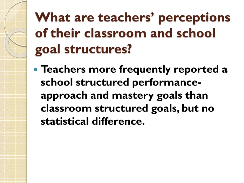 what are teachers perceptions of their classroom