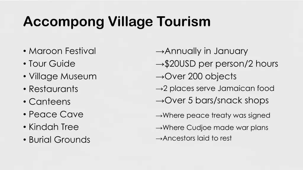 accompong village tourism