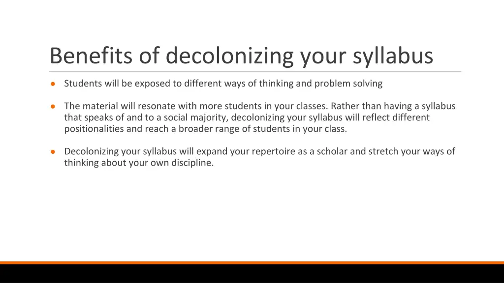 benefits of decolonizing your syllabus