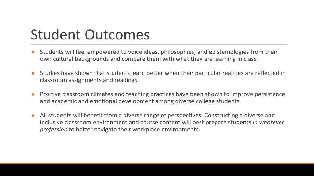 student outcomes