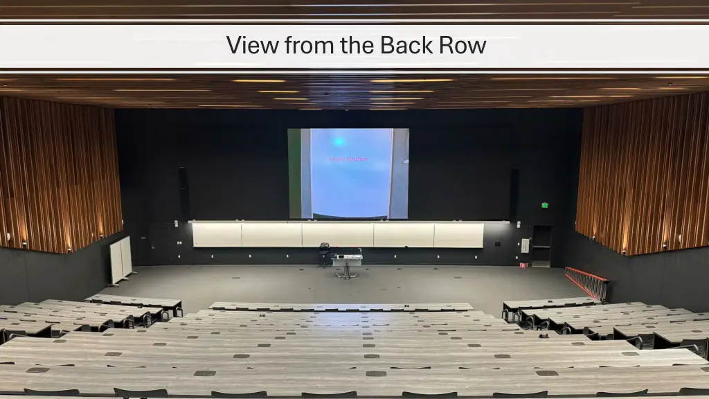 view from the back row