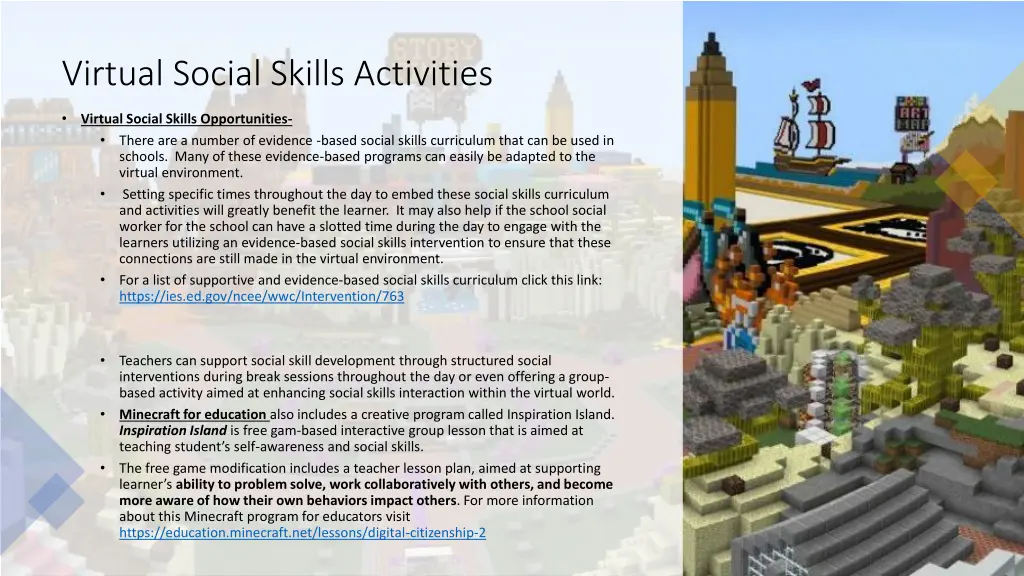 virtual social skills activities