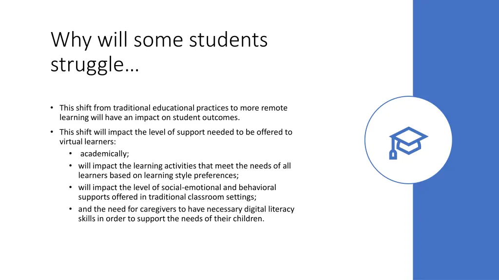 why will some students struggle