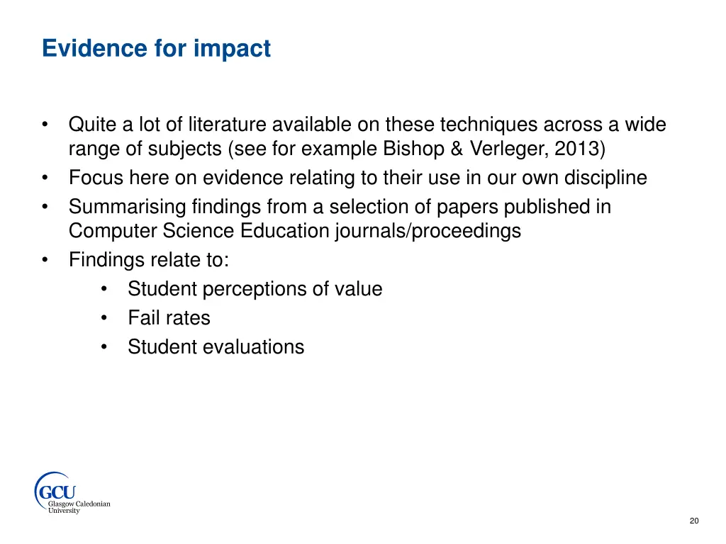 evidence for impact