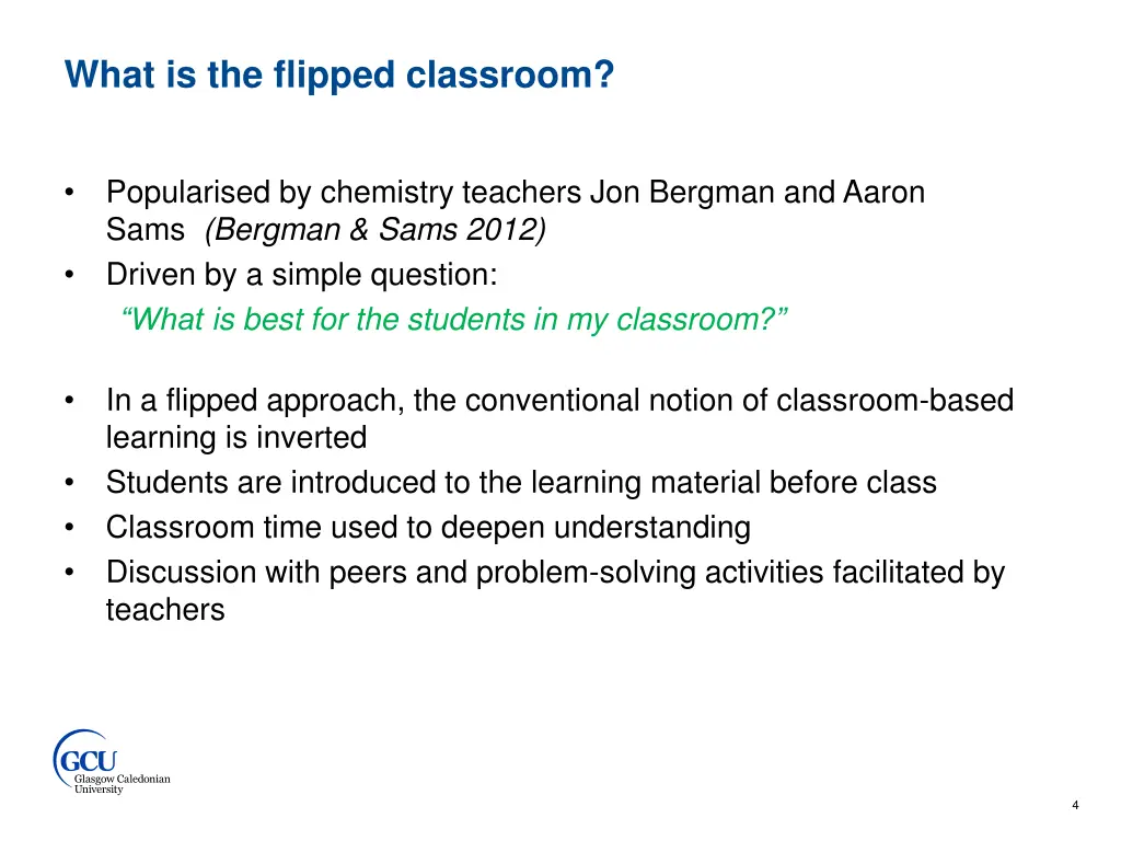 what is the flipped classroom