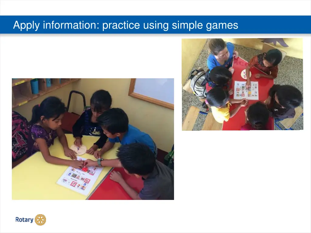 apply information practice using simple games