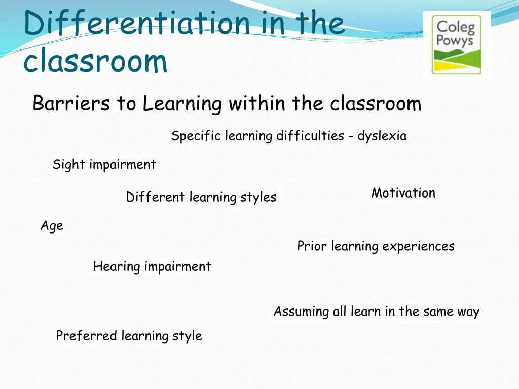 differentiation in the classroom barriers