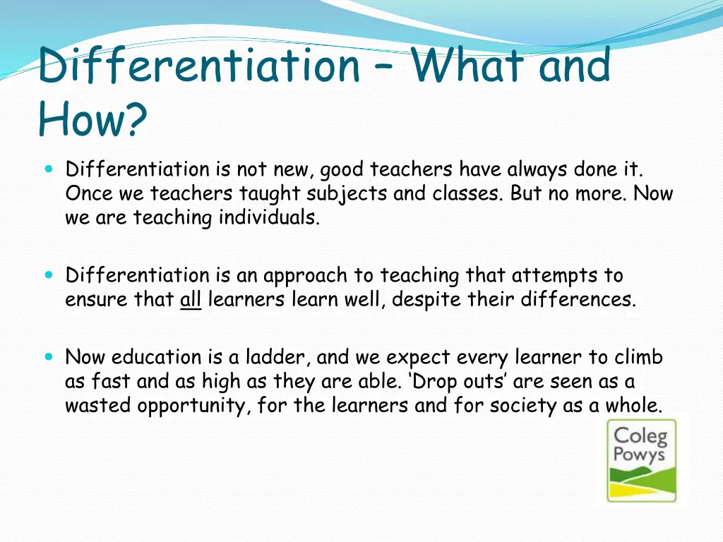 differentiation what and how differentiation