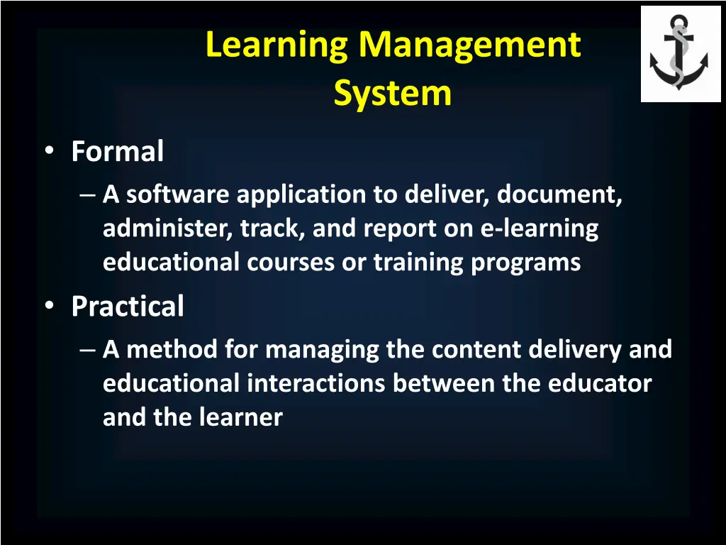 learning management system