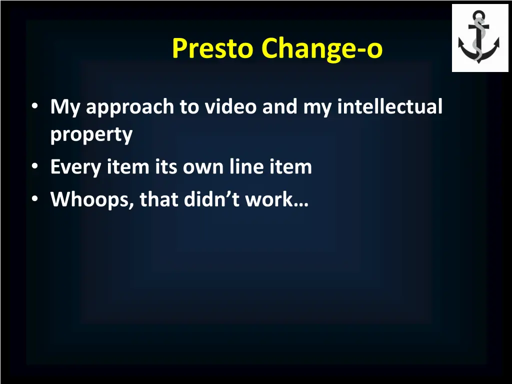 presto change o