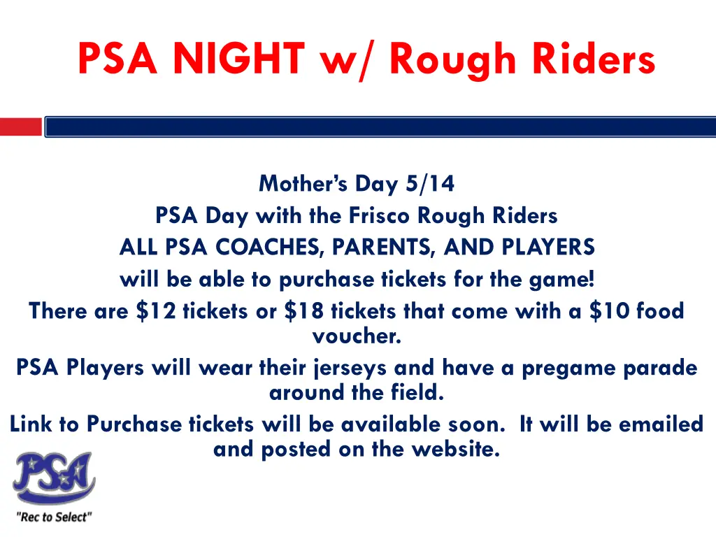 psa night w rough riders