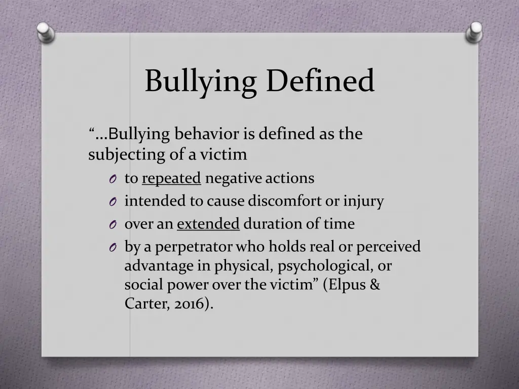 bullying defined