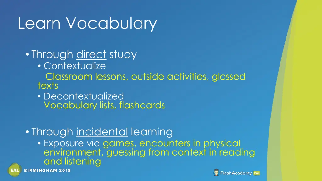 learn vocabulary