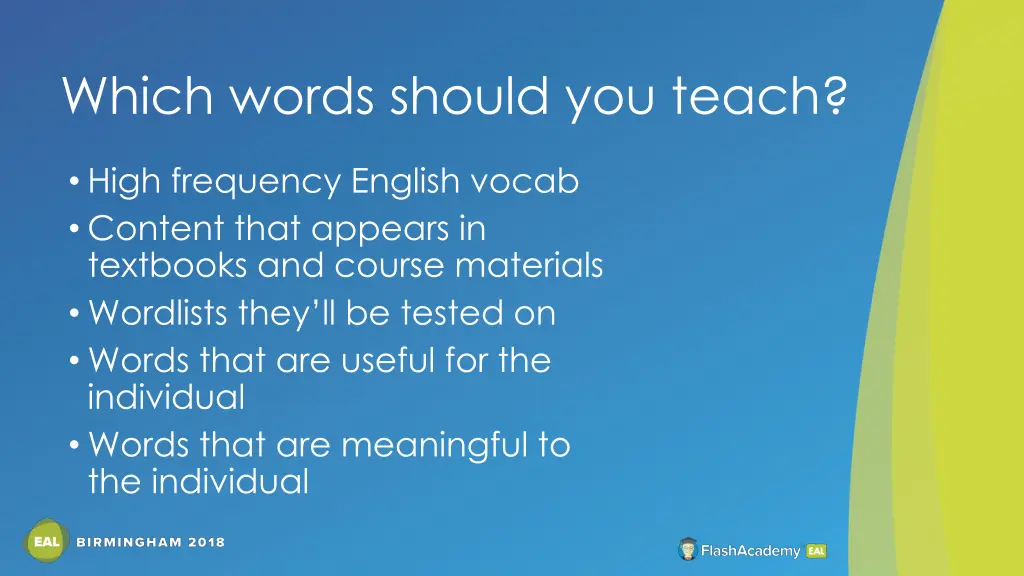 which words should you teach