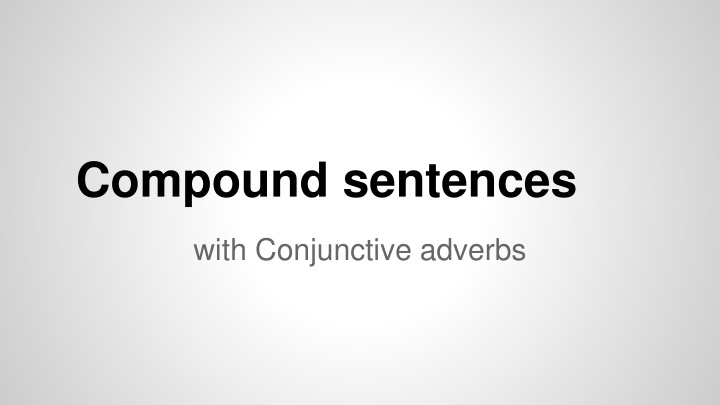 compound sentences