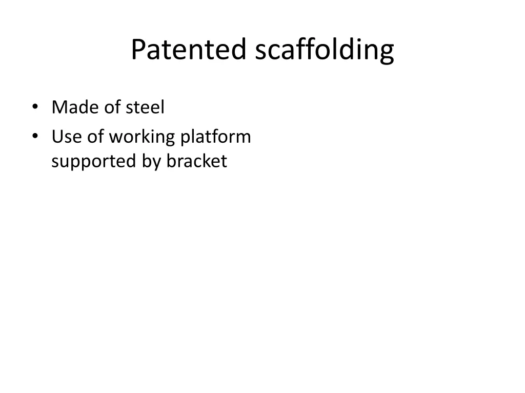 patented scaffolding