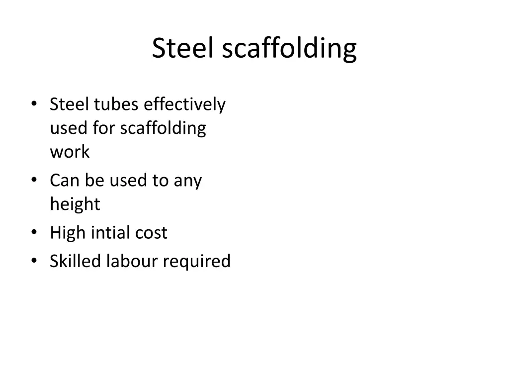 steel scaffolding