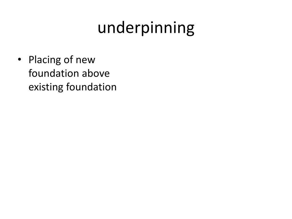 underpinning 1