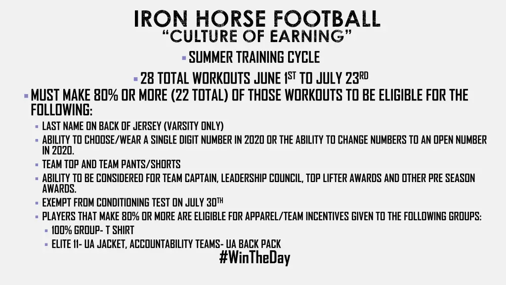 iron horse football culture of earning 2