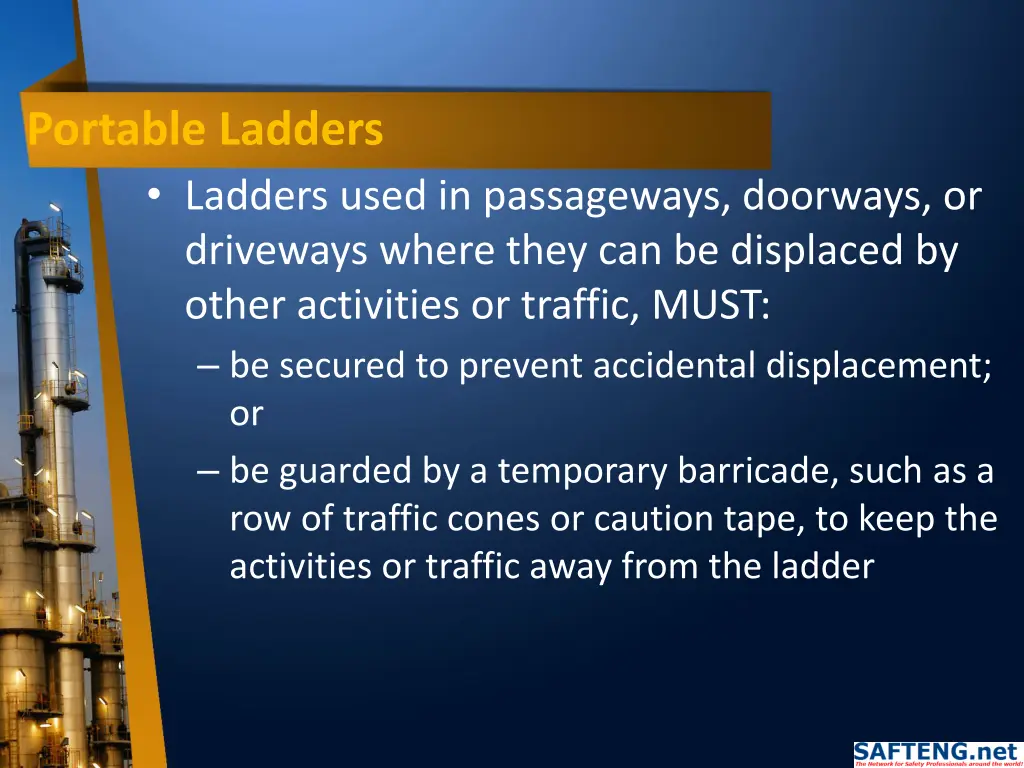 portable ladders ladders used in passageways