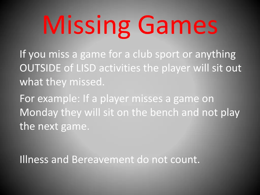 missing games