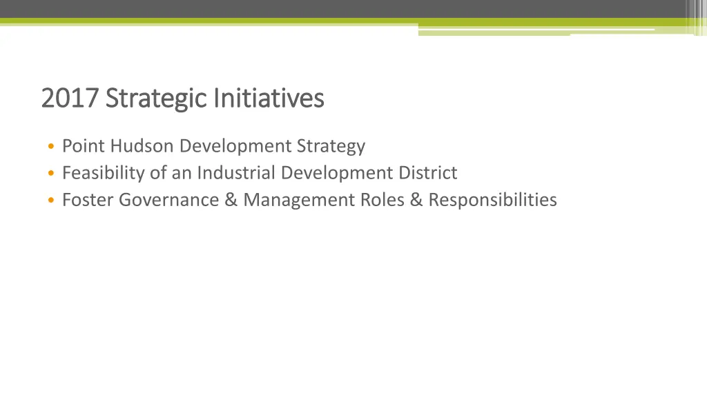 2017 strategic initiatives 2017 strategic