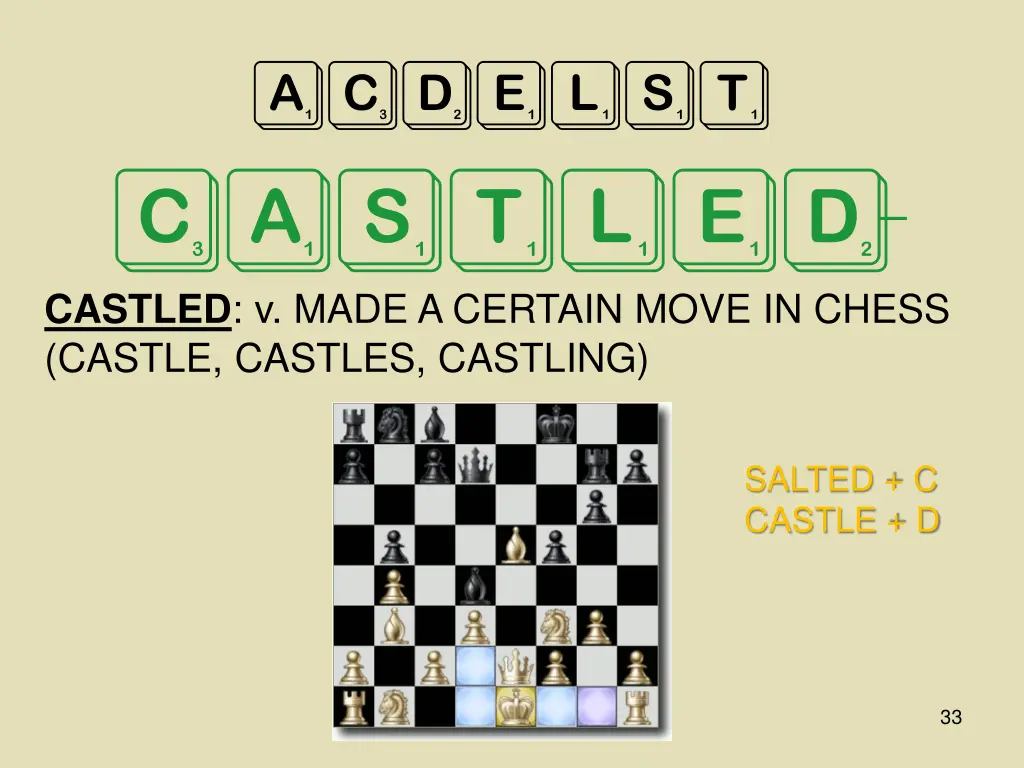 acdelst castled castled v made a certain move