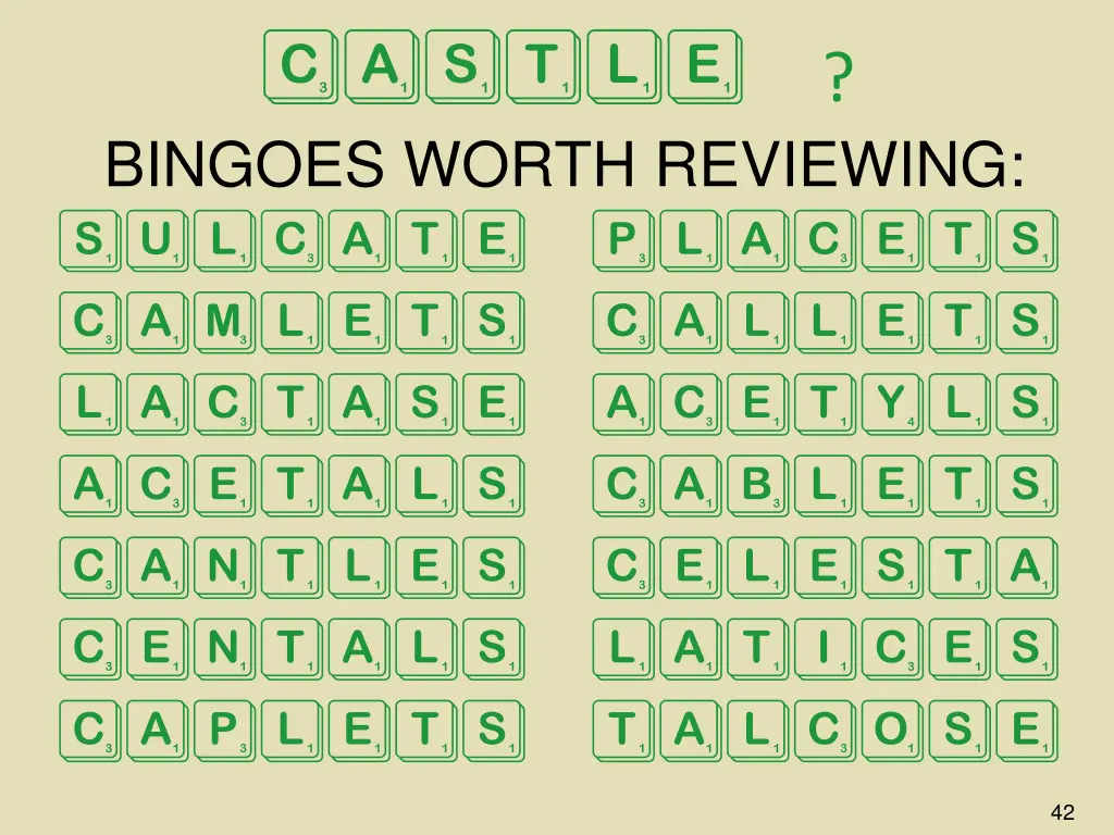 castle bingoes worth reviewing sulcate placets