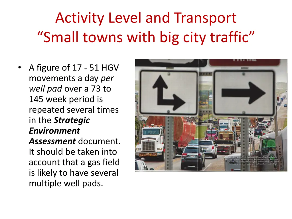 activity level and transport small towns with