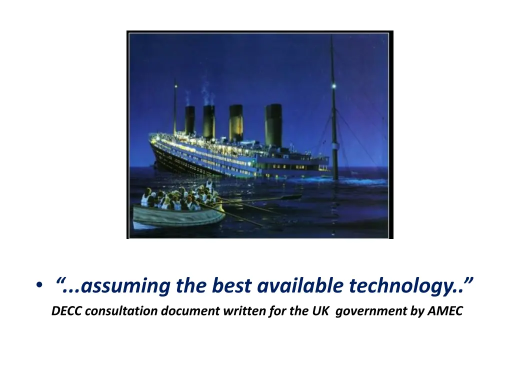 assuming the best available technology decc