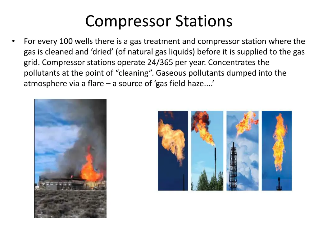 compressor stations