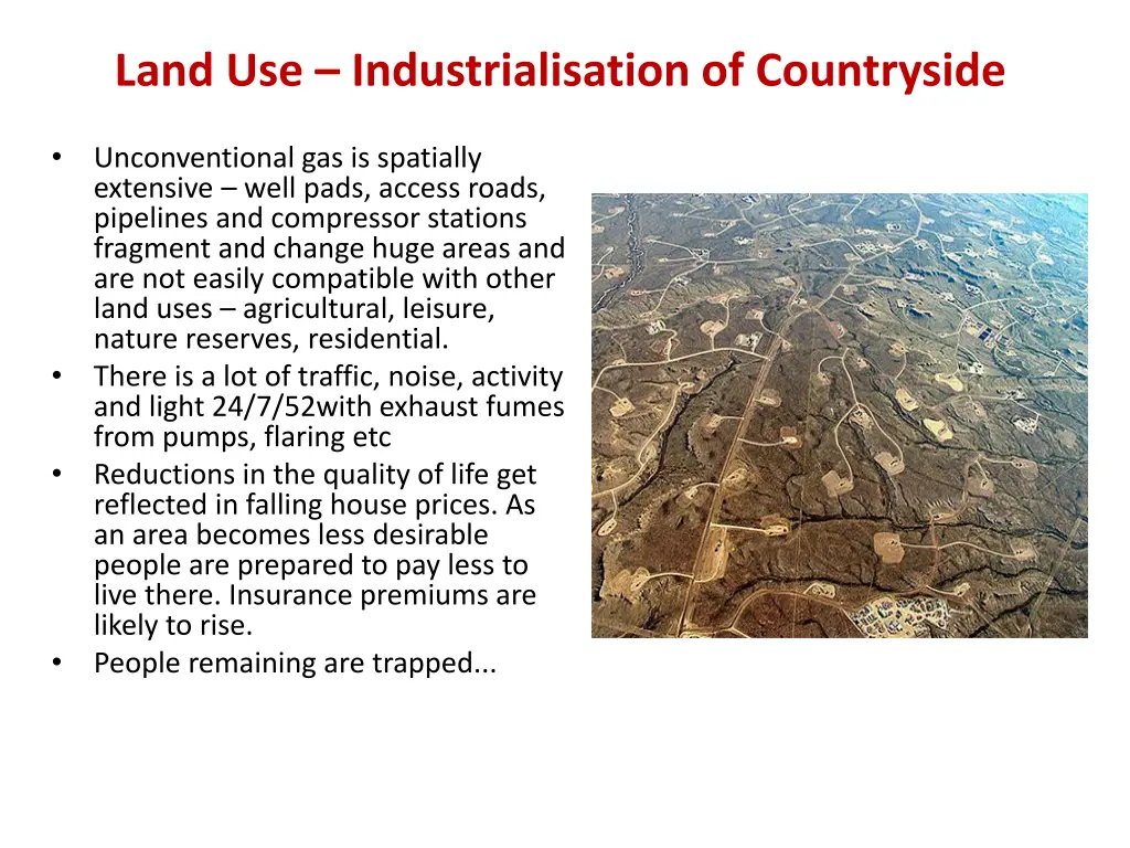 land use industrialisation of countryside