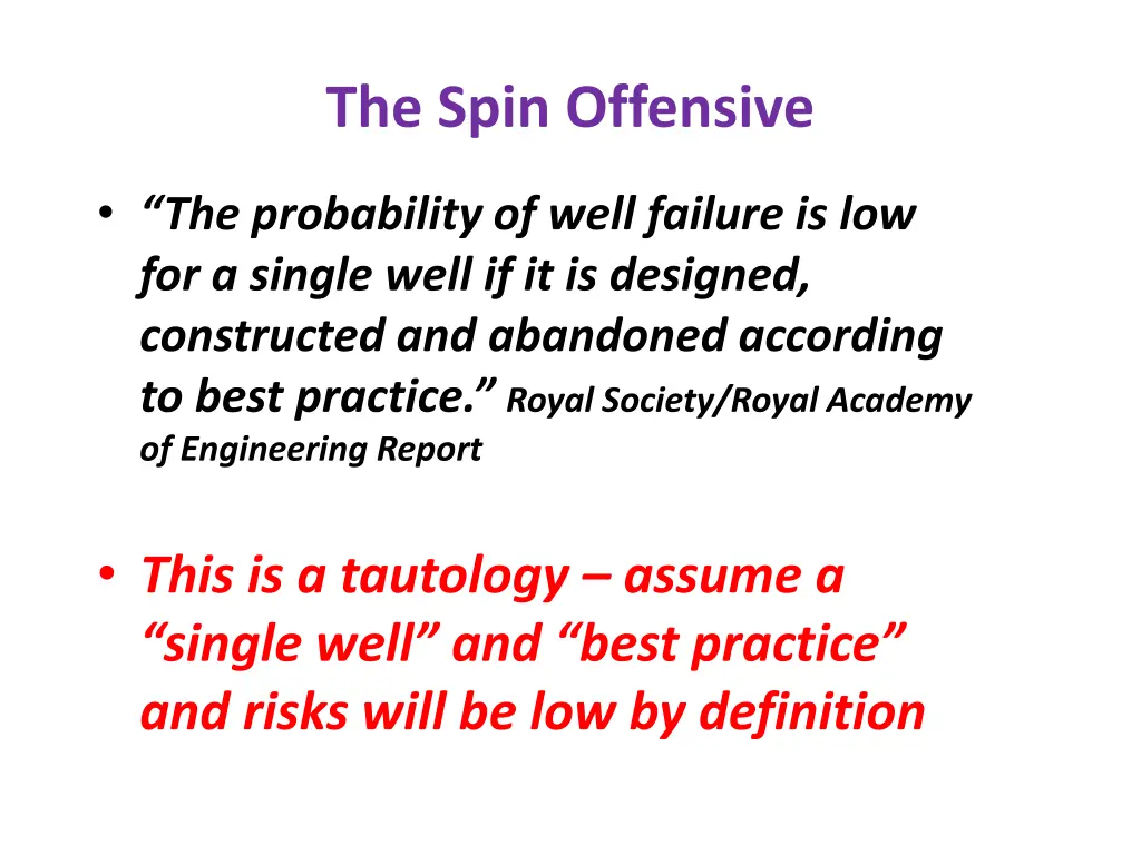 the spin offensive