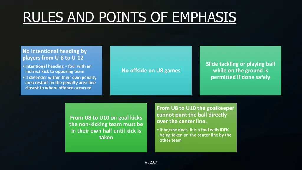 rules and points of emphasis