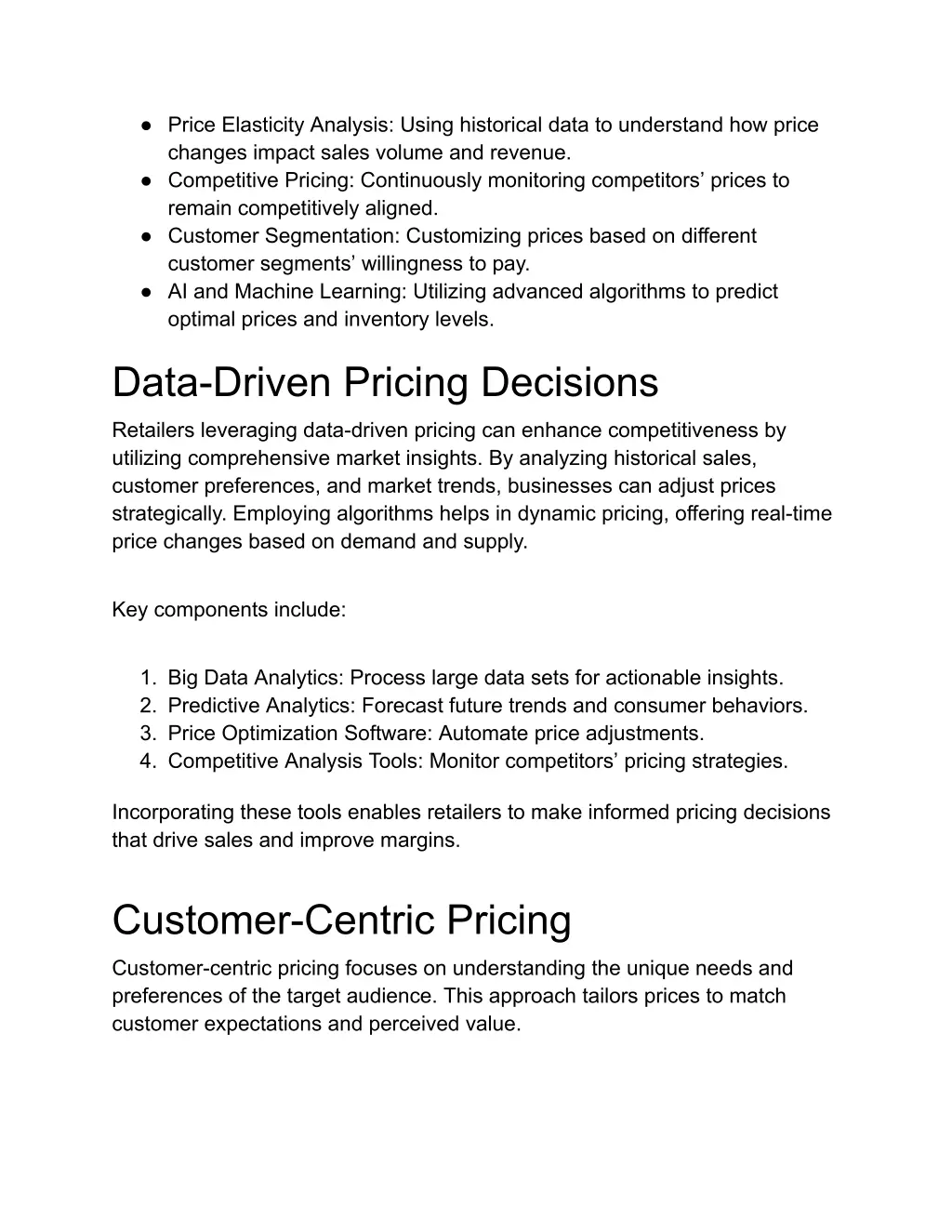 price elasticity analysis using historical data