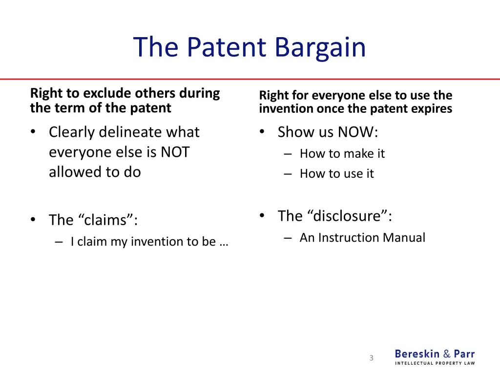 the patent bargain