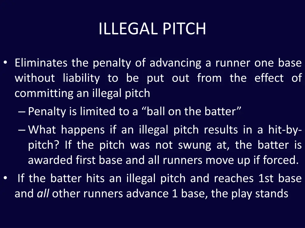 illegal pitch