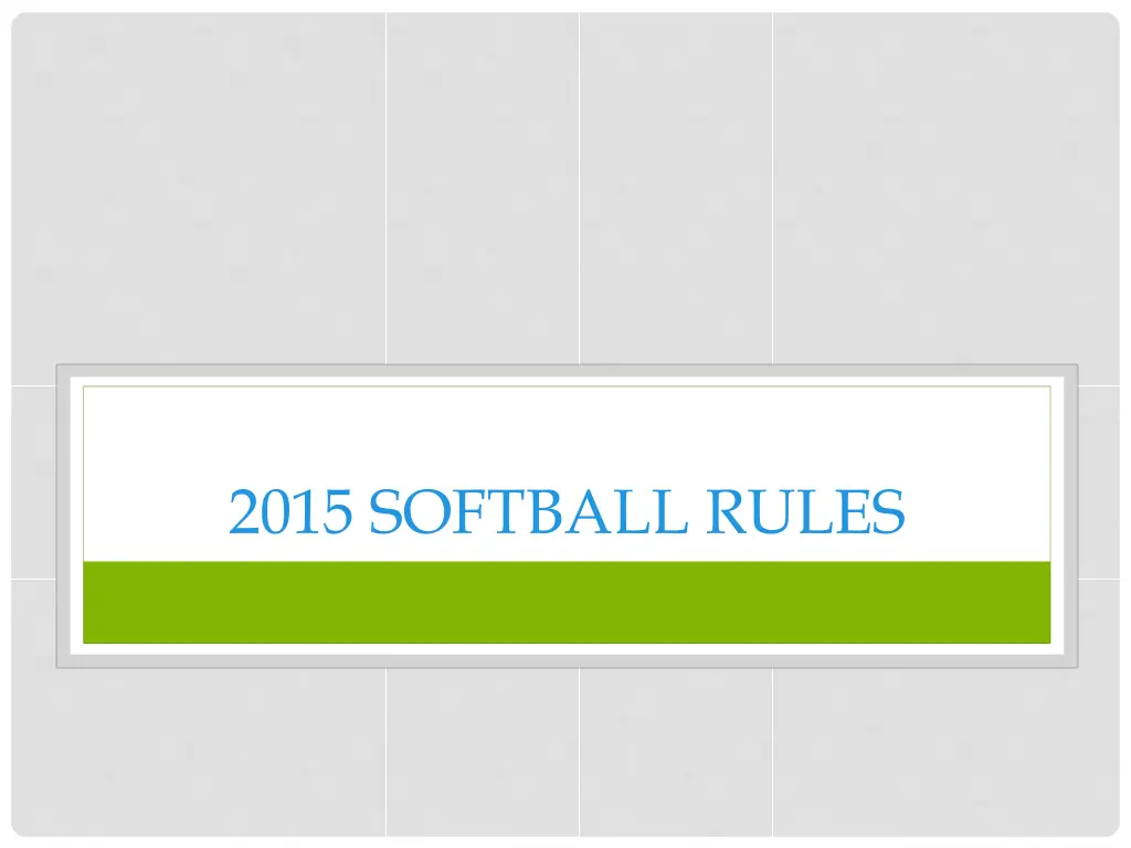 2015 softball rules