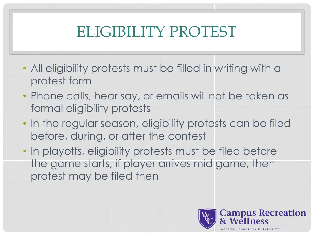 eligibility protest