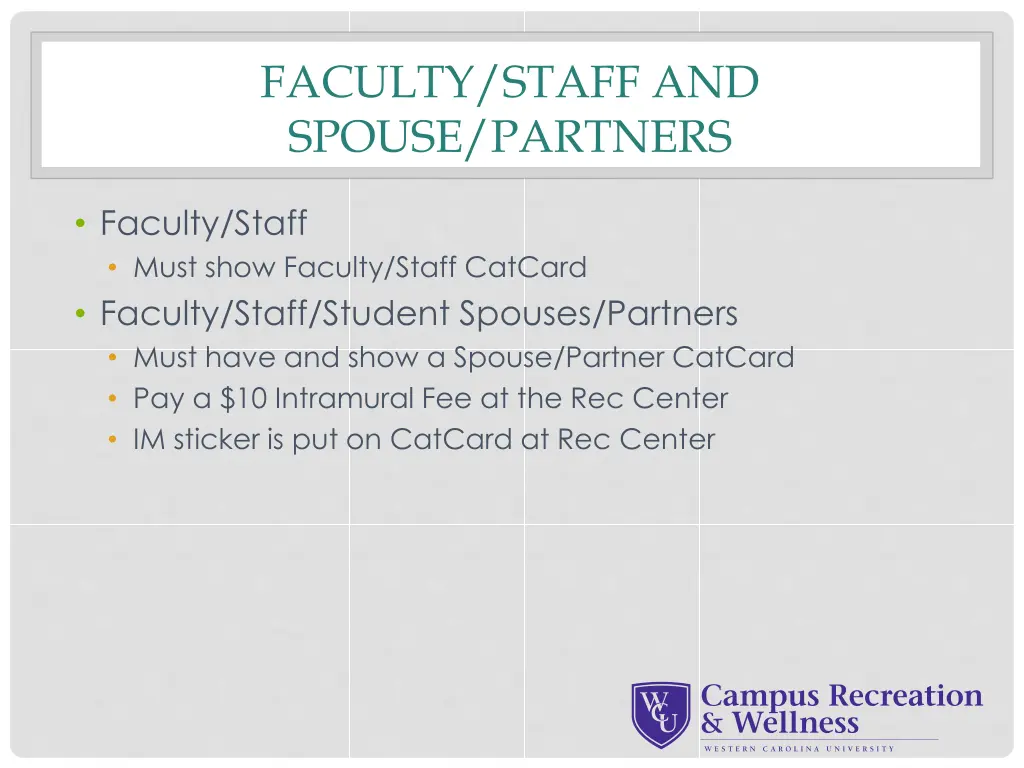 faculty staff and spouse partners