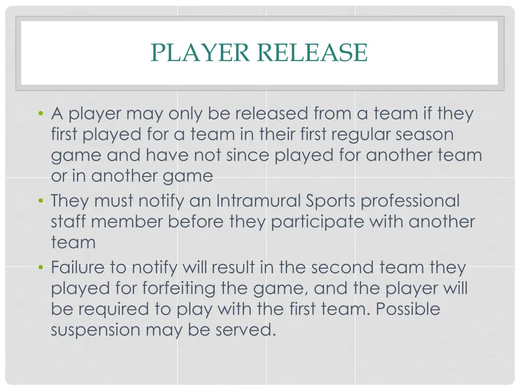 player release