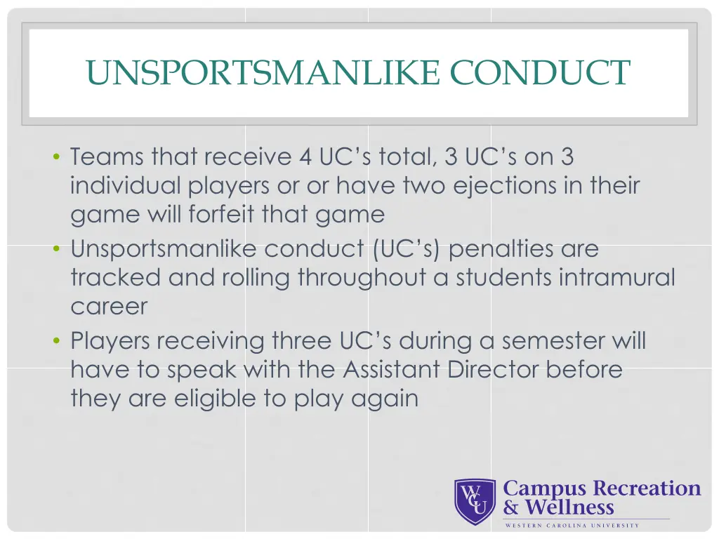 unsportsmanlike conduct