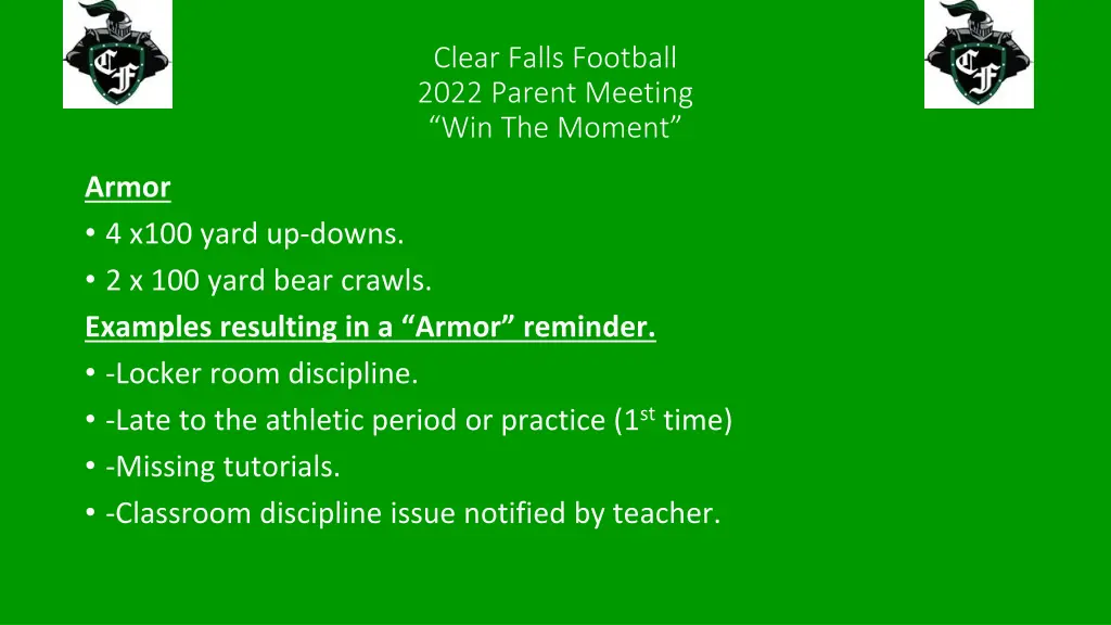 clear falls football 2022 parent meeting 17