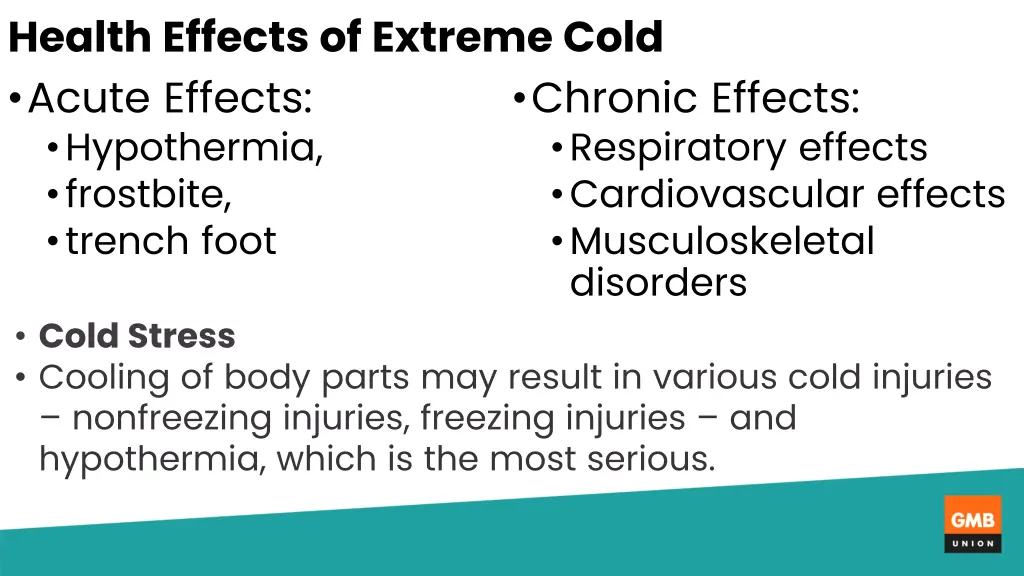 health effects of extreme cold acute effects