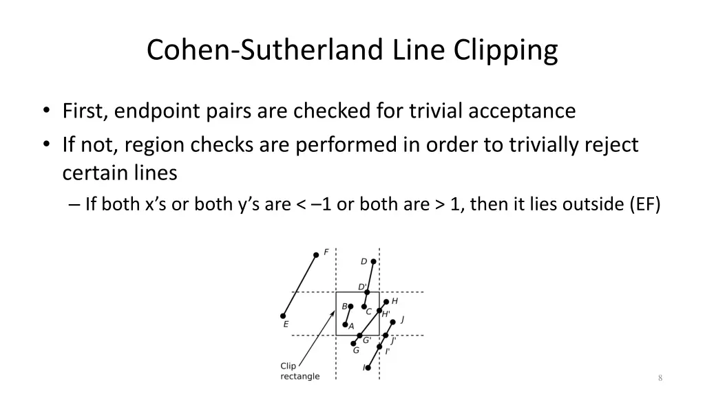 cohen sutherland line clipping