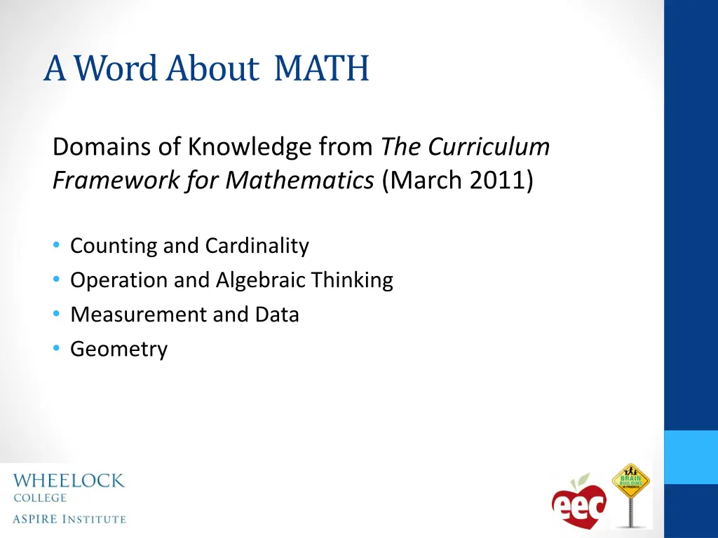 a word about math