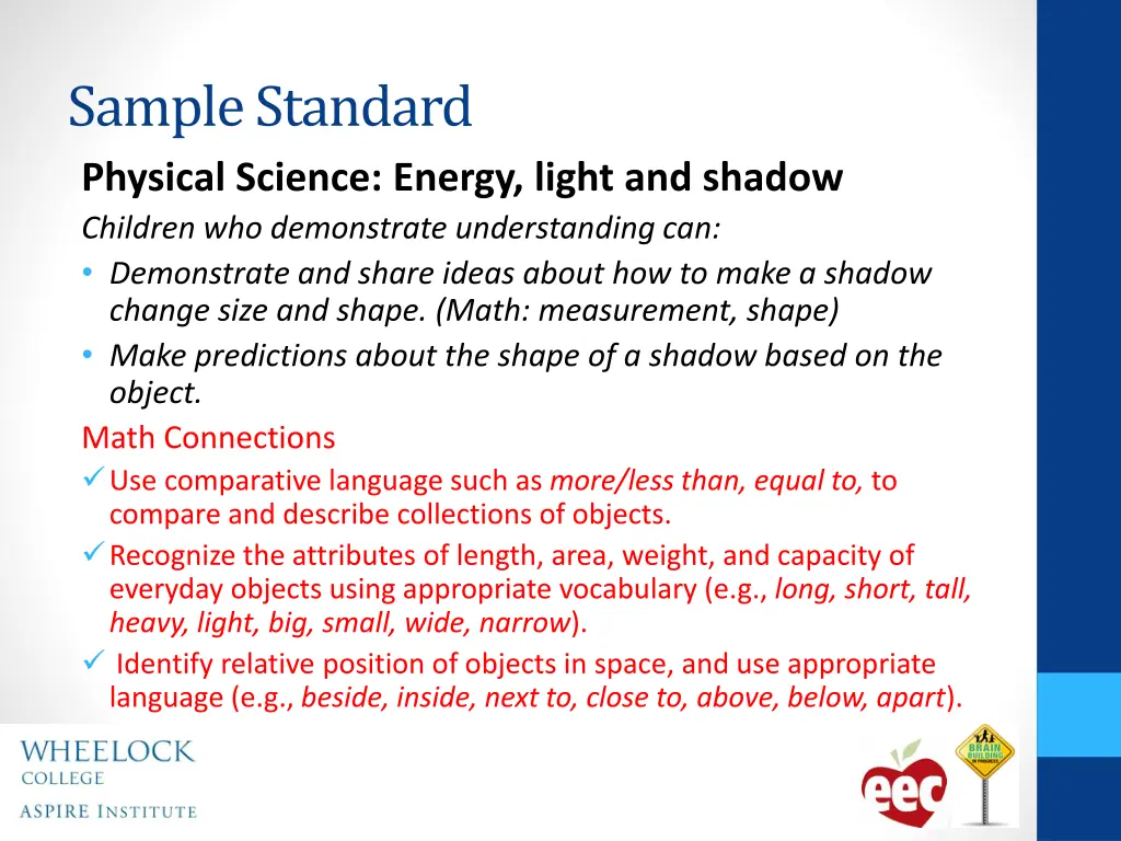 sample standard physical science energy light