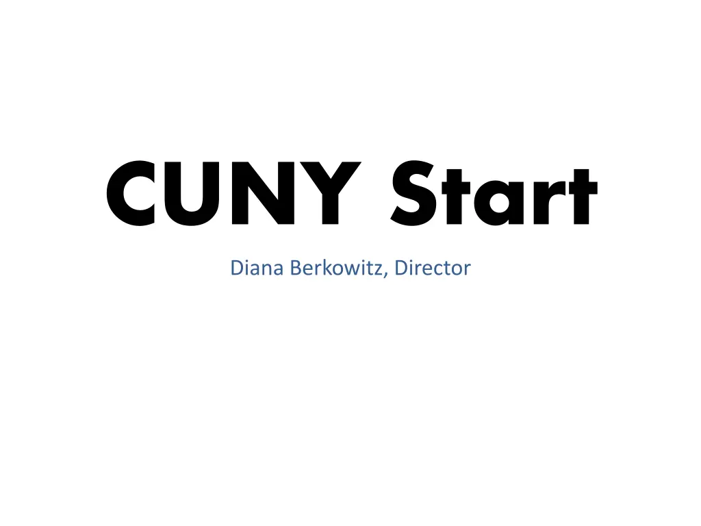 cuny start diana berkowitz director