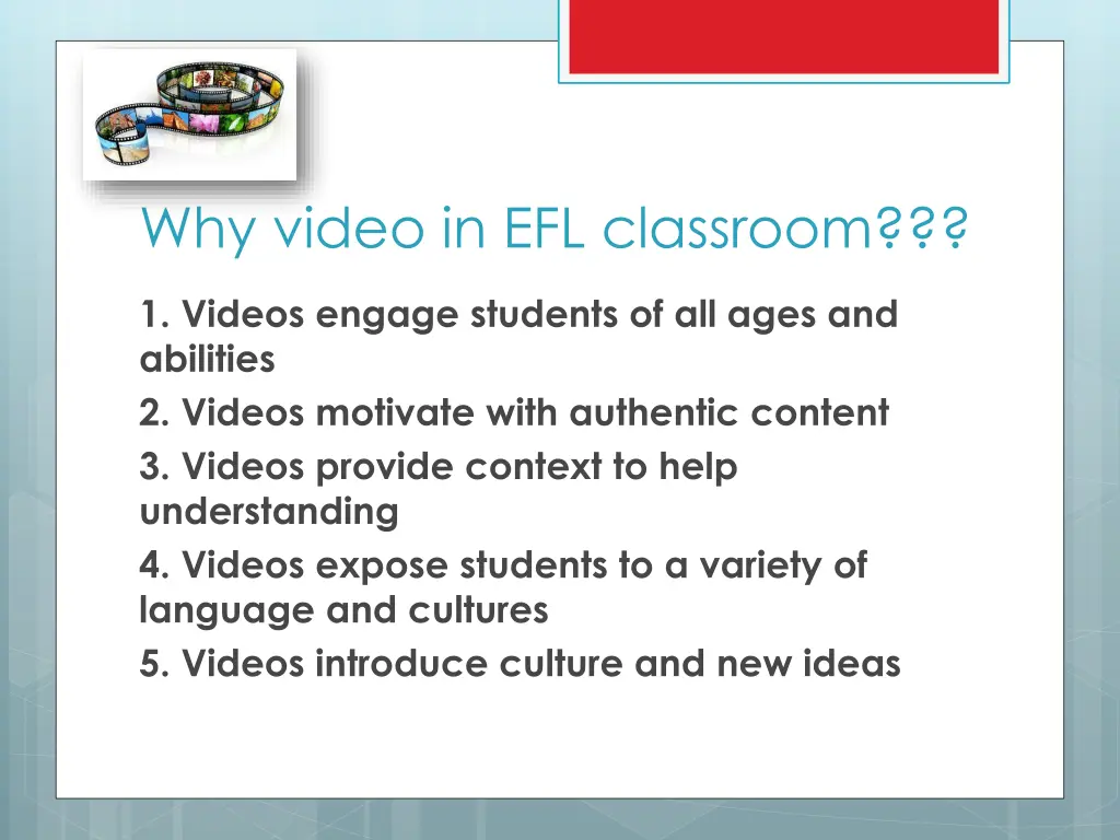 why video in efl classroom