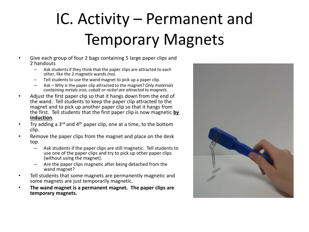 ic activity permanent and temporary magnets